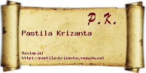 Pastila Krizanta névjegykártya